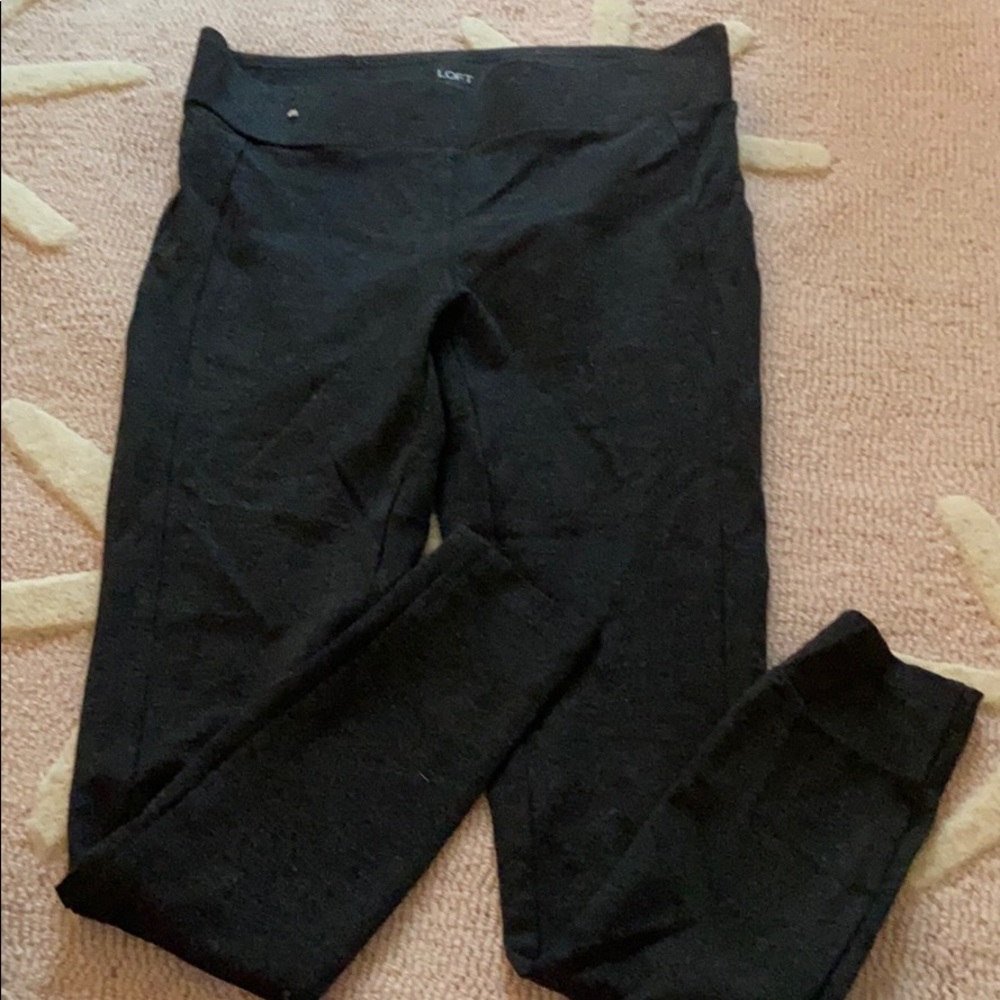 Loft Grey Seamed Leggings - Size Small